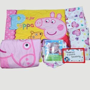 Peppa Pig Pink and Yellow Toddler Bedding Set